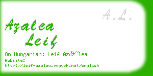 azalea leif business card